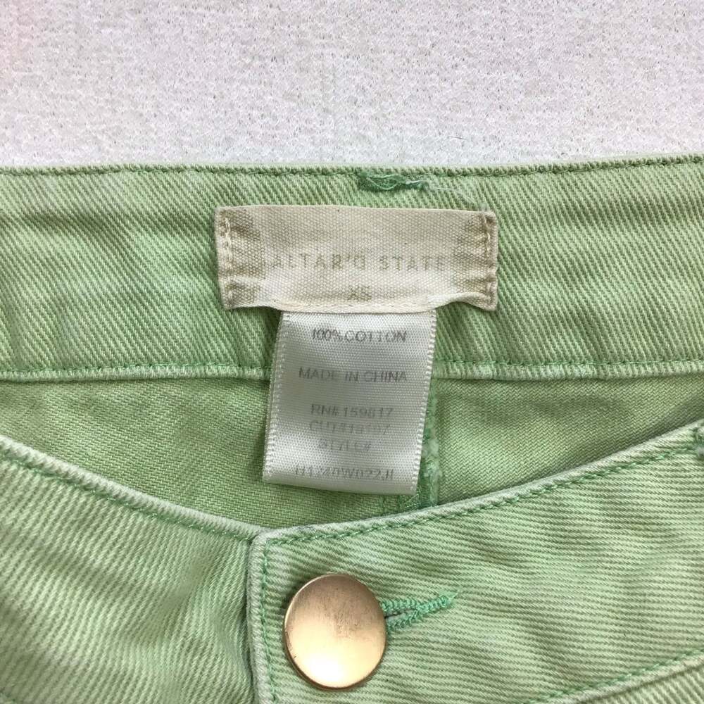 Altar'd State wide Leg Cargo Pants Size XS Green Boho Y2K Festival Beach - Picture 7 of 11